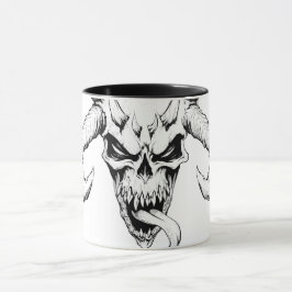 Taza Calavera divina de la muerte Mugre Blanca