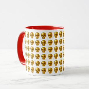 Taza Calavera Dorada de Lujo