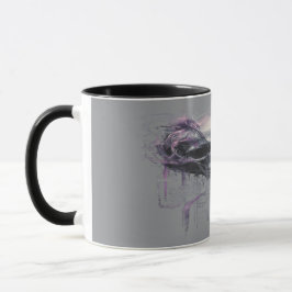 Taza Calavera Etérea Arte Abstracto Grunge Oscuro