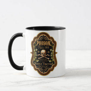 Taza Calavera gótica de Halloween y Poder de bruja de 