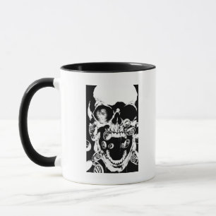 Taza Calavera y anillos