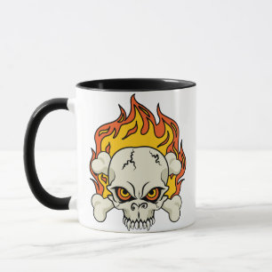 Taza Calavera y huesos cruzados
