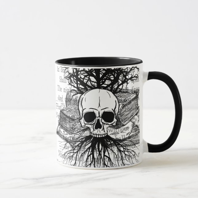 Taza Calavera y libros (Derecha)