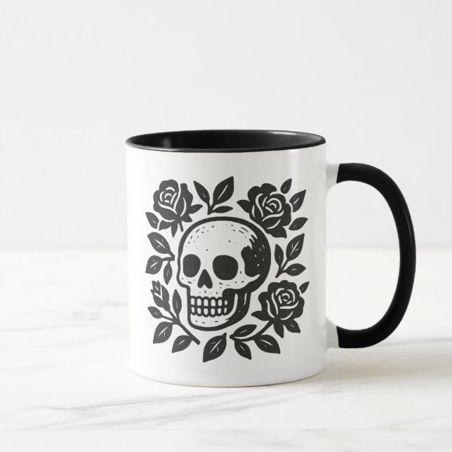 Taza Calavera y Rosas (Derecha)