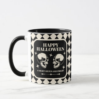 Taza Calaveras riendo en Halloween Diversión y espanto