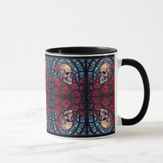 Taza Calaveras y Rosas recortados Café Mug
