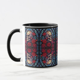 Taza Calaveras y Rosas recortados Café Mug
