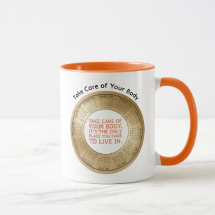 Taza Calendario 2026 Cita Cuida Tu Cuerpo Café 