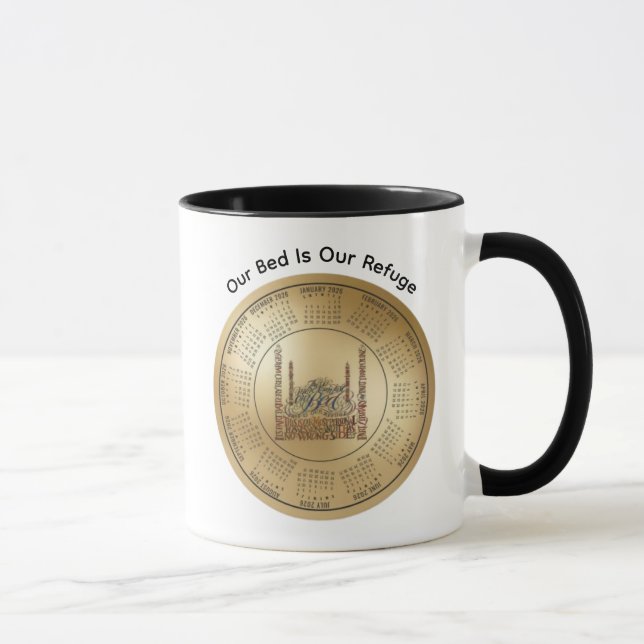 Taza Calendario 2026 Nuestra Cama Es Nuestro Refugio Ca (Derecha)
