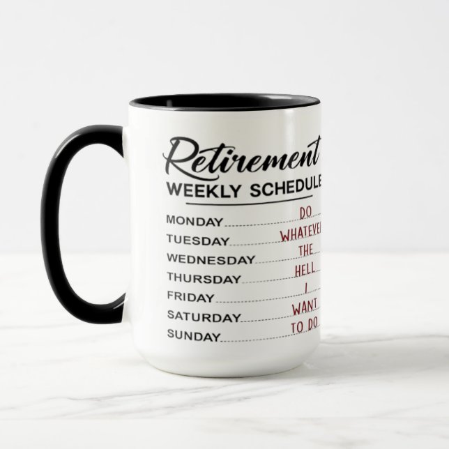 Taza Calendario de jubilación...... (Izquierda)