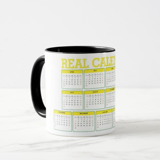 Taza calendario fijo real de 13 meses (Anverso izquierdo)