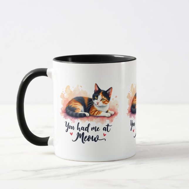 Taza Calico Cat que me tenías en Meow Watercolor (Izquierda)