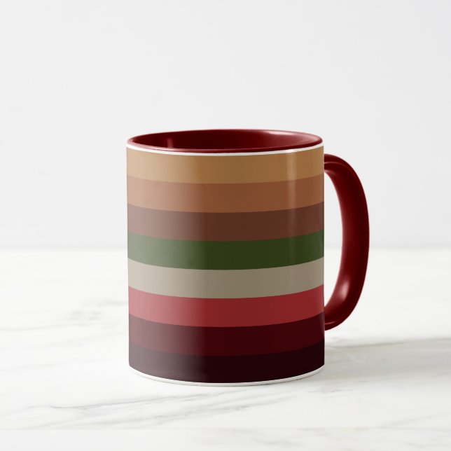 Taza Cálido Autumn Stripes Coffee Mug (Anverso derecho)