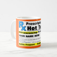 Taza caliente del té de la prescripción