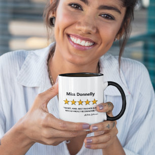 Taza Calificación de 5 estrellas para maestros   Regalo