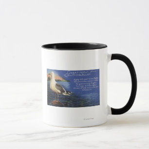 Taza CaliforniaGreetings de, poema de la gaviota