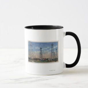 Taza CaliforniaView de los pozos de petróleo