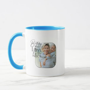 Taza Caligrafía Foto Personalizada Cumpleaños Para Sobr