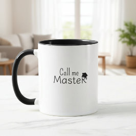Taza Call me Master - Customizable Mug - Degree -