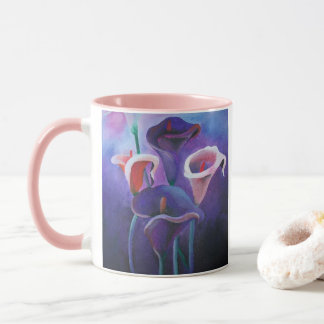 Taza Callas Púrpura Lilac Y Arte Púrpura