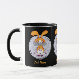 Taza Cállate Conejo Diseño Divertido Sarcástico Cómic