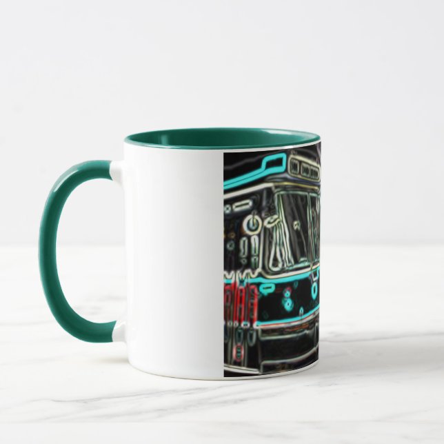 Taza Calle en el tren pequeño Combo Mug Green (Izquierda)
