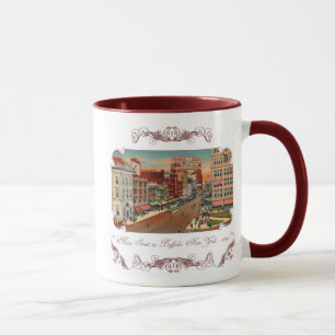 Taza Calle principal - Búfalo, tazón de café de Nueva Y