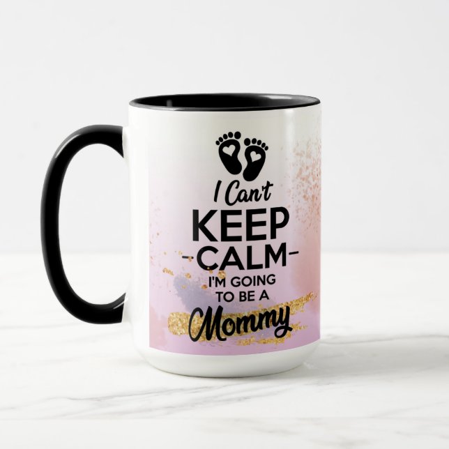 Taza calma, voy a ser una mamá. Regalo nueva mamá. (Izquierda)