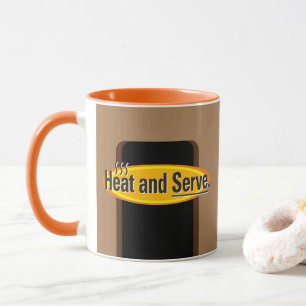 Taza Calor y servicio de texto negro Gfx