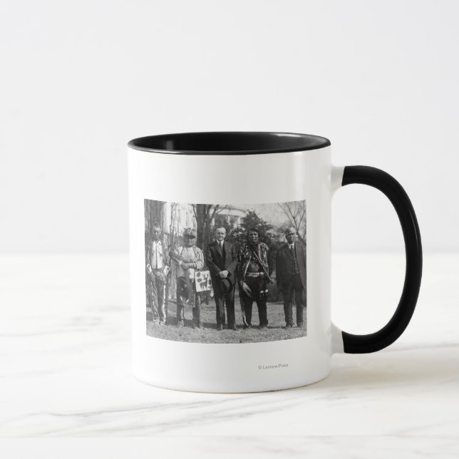 Taza Calvin Coolidge con los indios de Osage (Derecha)