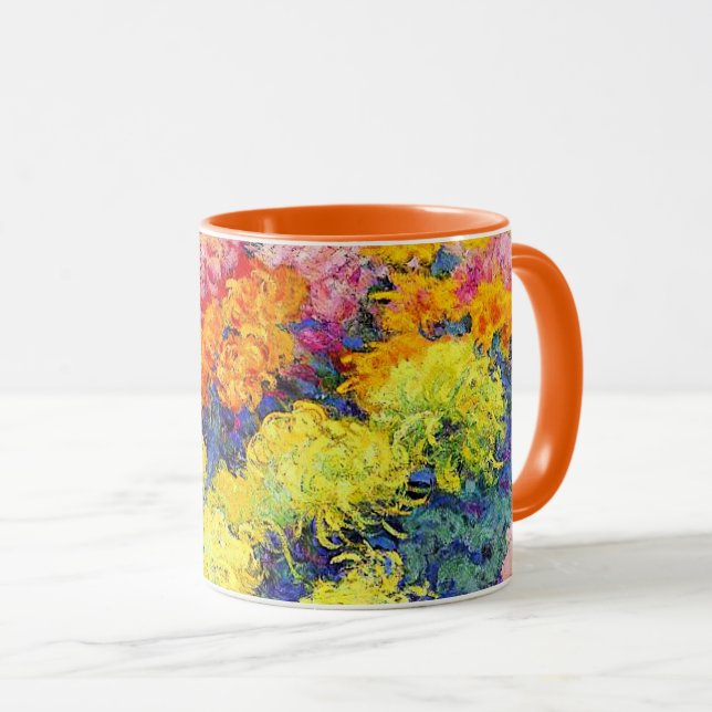 Taza Cama de crisantemos por Monet (Anverso derecho)