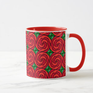 Taza Cama de rosas rojas