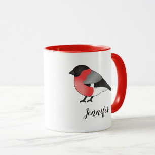 Taza Camachuelo Euroasiático Ave de Dibujos Animados Li