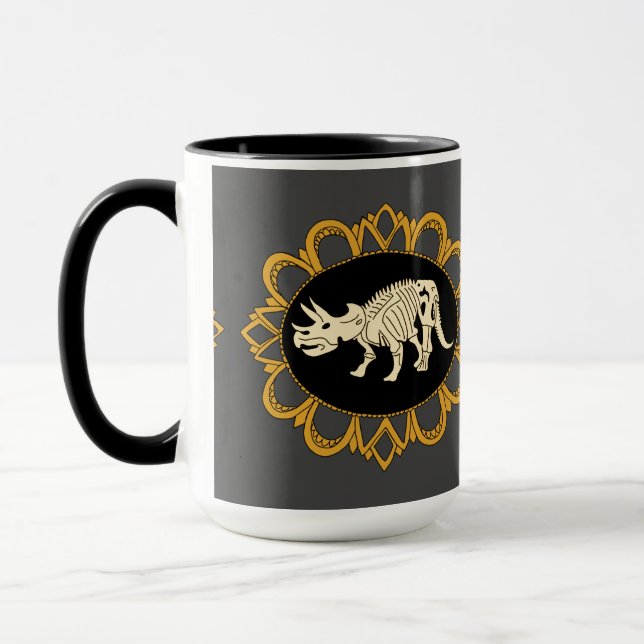 Taza Camafeo del fósil del Triceratops (Izquierda)