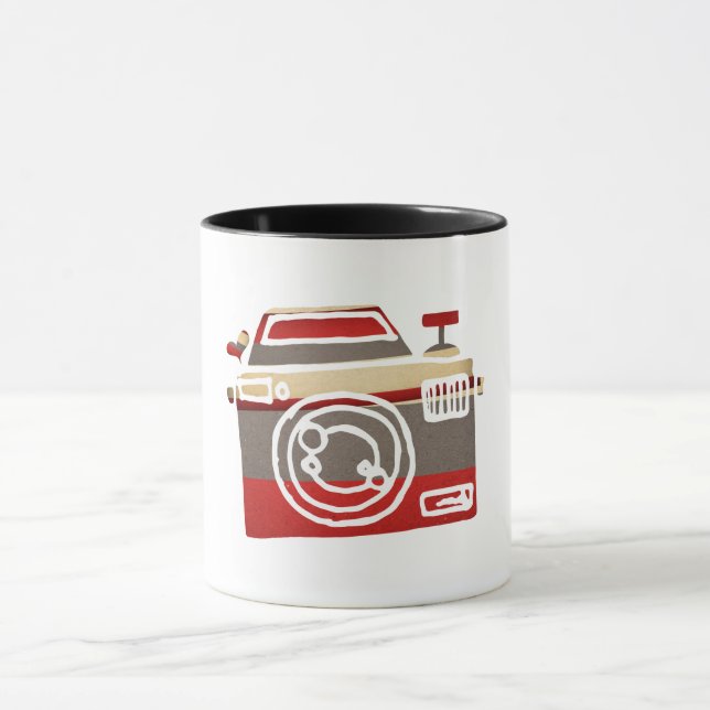 Taza Cámara Cute Love Heart Photography Gráfico (Centro)