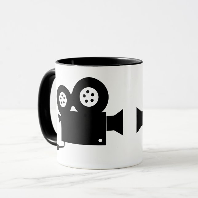 TAZA CÁMARA DE PELÍCULA TRENDY EN BLANCO Y NEGRO (Anverso izquierdo)