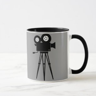 TAZA CÁMARA Y TRÍPODE RETROS CLÁSICOS DE LA