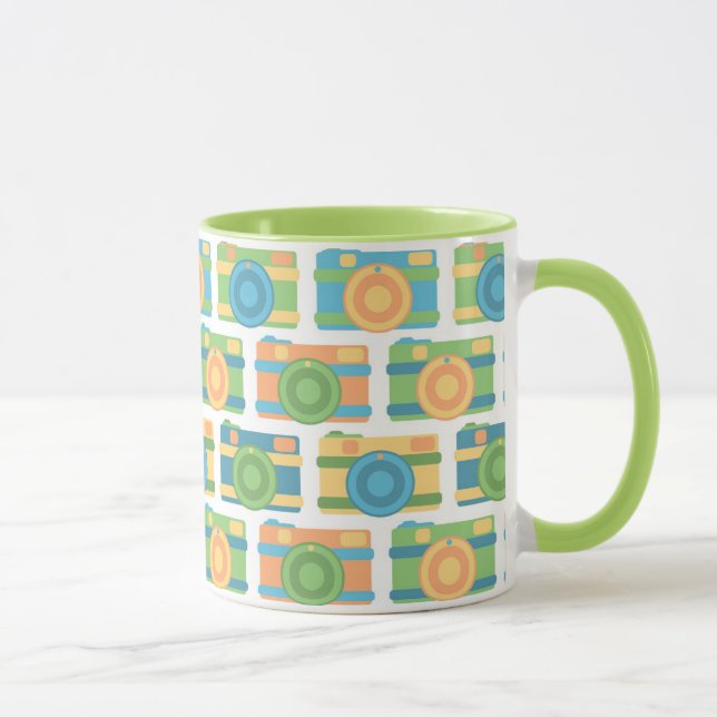 Taza "Cámaras retro coloridas" (Derecha)