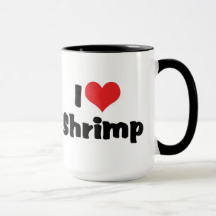 Taza Camarones I Love Heart - Amante de los Mariscos