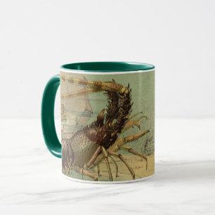 Taza Camarones, vida marina submarina, animales marinos