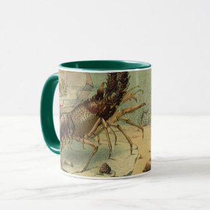 Taza Camarones, vida marina submarina, animales marinos