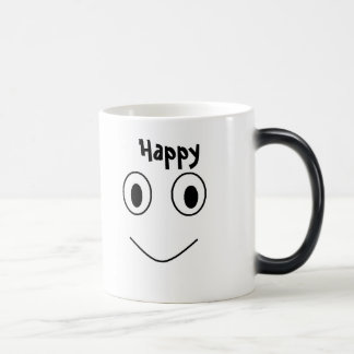 Taza cambiante de la temperatura feliz