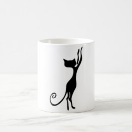 Taza cambiante del gato del color