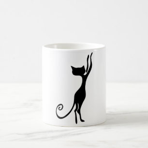 Taza cambiante del gato del color