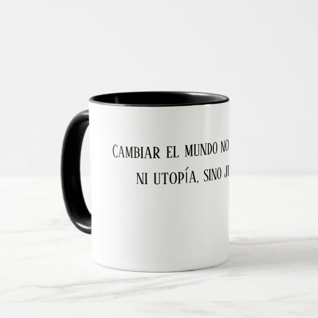 Taza Cambiar el mundo (Anverso izquierdo)