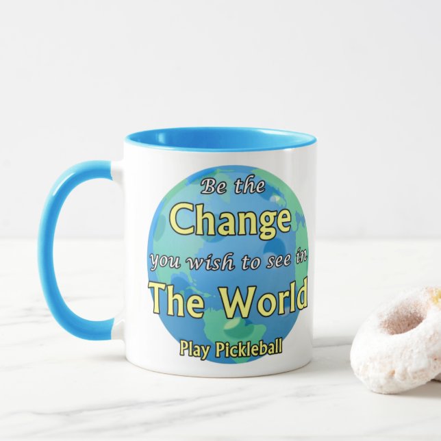 Taza Cambiar el mundo - Jugar al baloncesto (Con donut)