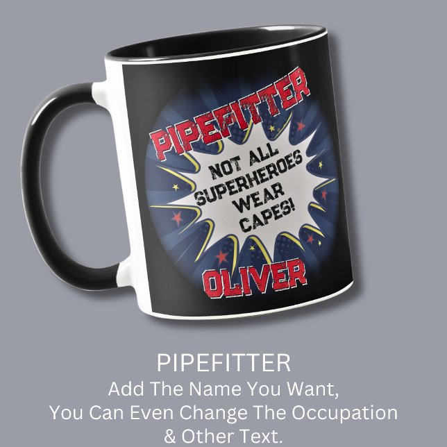 Taza Cambiar nombre de texto, PIPEFITTER, no todos los  (Subido por el creador)