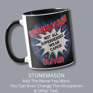 Taza Cambiar nombre de texto, STONEMASON, no todos los 
