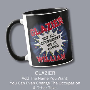 Taza Cambiar texto, GLAZIER no todos los superhéroes