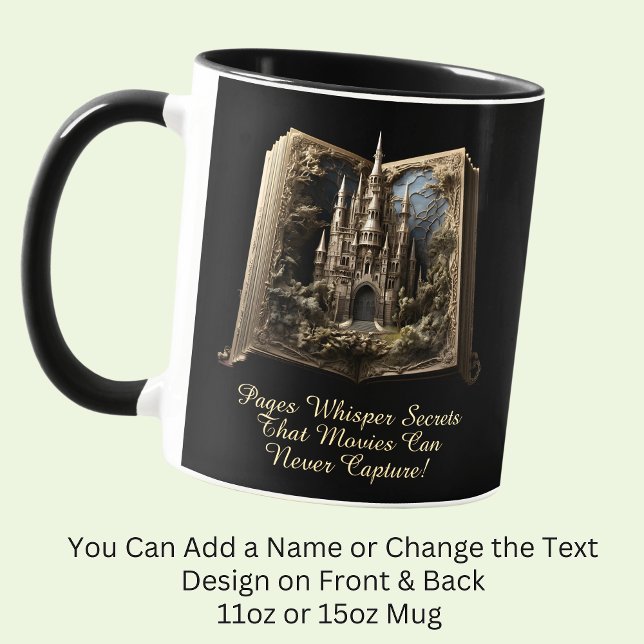 Taza Cambiar texto, páginas secretos de susurro, libro  (Subido por el creador)